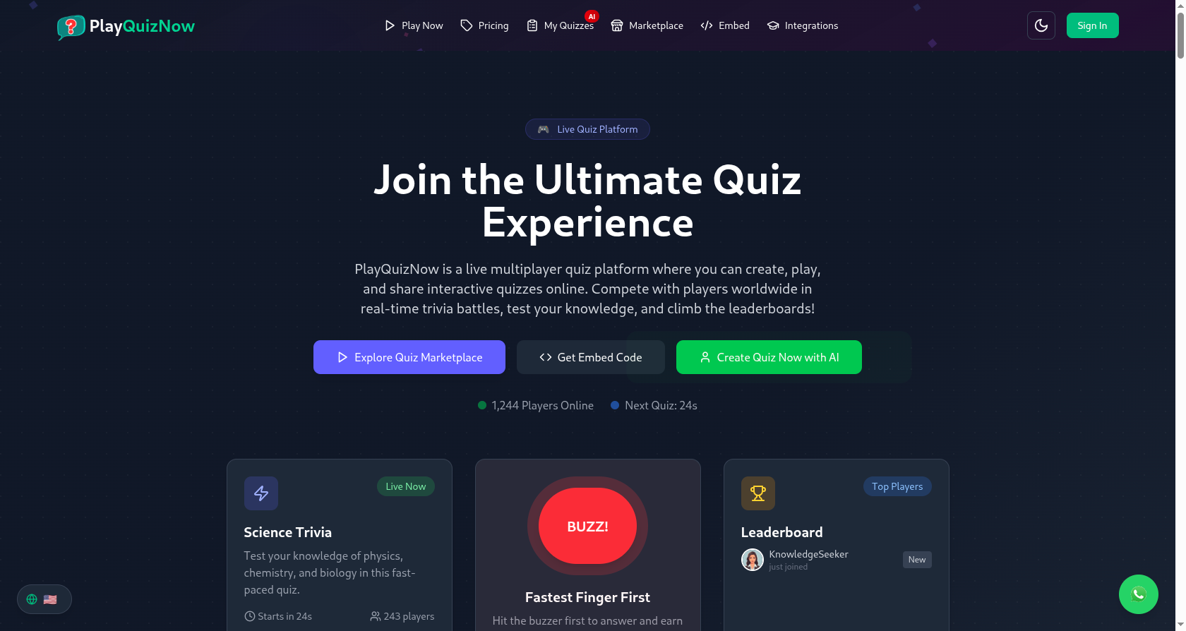 Play Quiz Now – Real-Time Quiz Platform